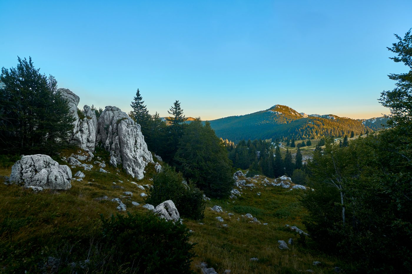 Northern Velebit karst mountains above the Croatian coast — Lika highland