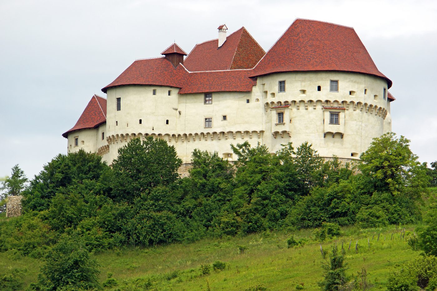 Veliki Tabor — pentagonal medieval castle in the rolling green hills of Zagorje