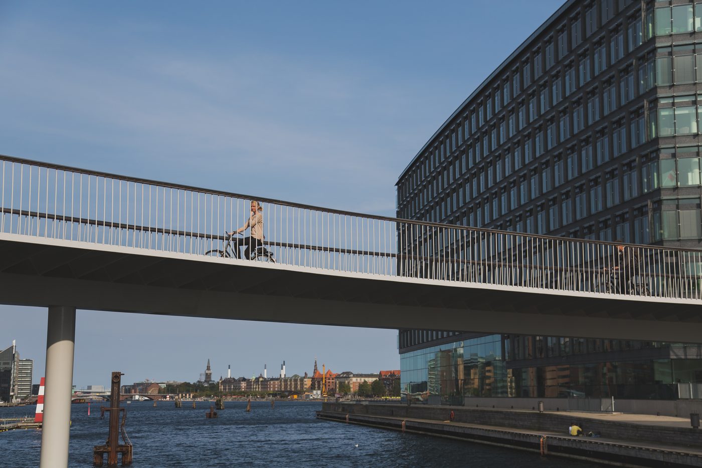 Cykelslangen, the elevated bike bridge over Copenhagen harbour — a piece of infrastructure built only for bicycles